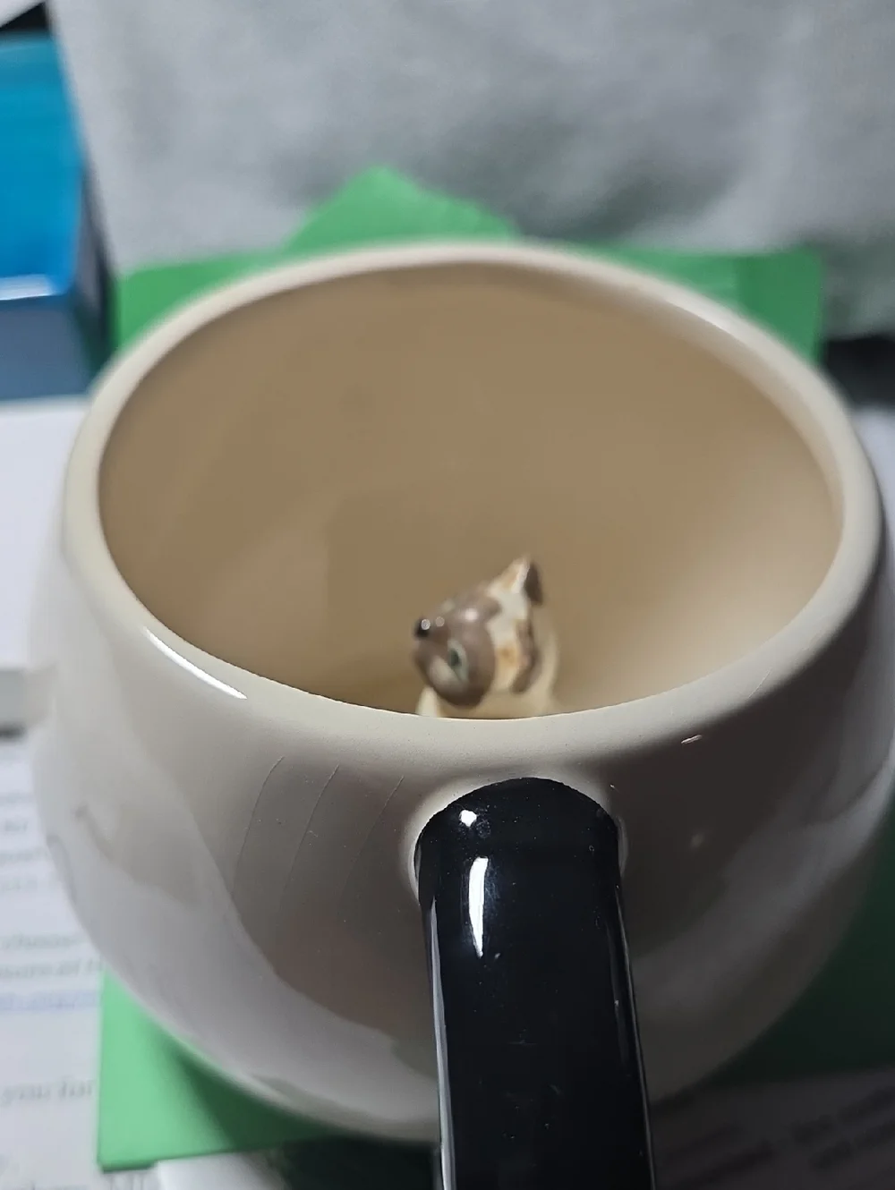 MEOW World Market Mug Cup White Siamese Kitty Peekaboo Cat